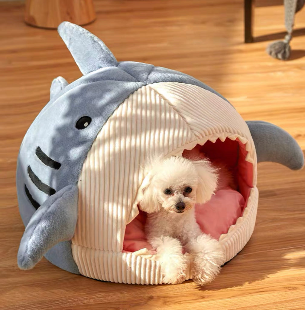 Plush Shark Pet Bed
