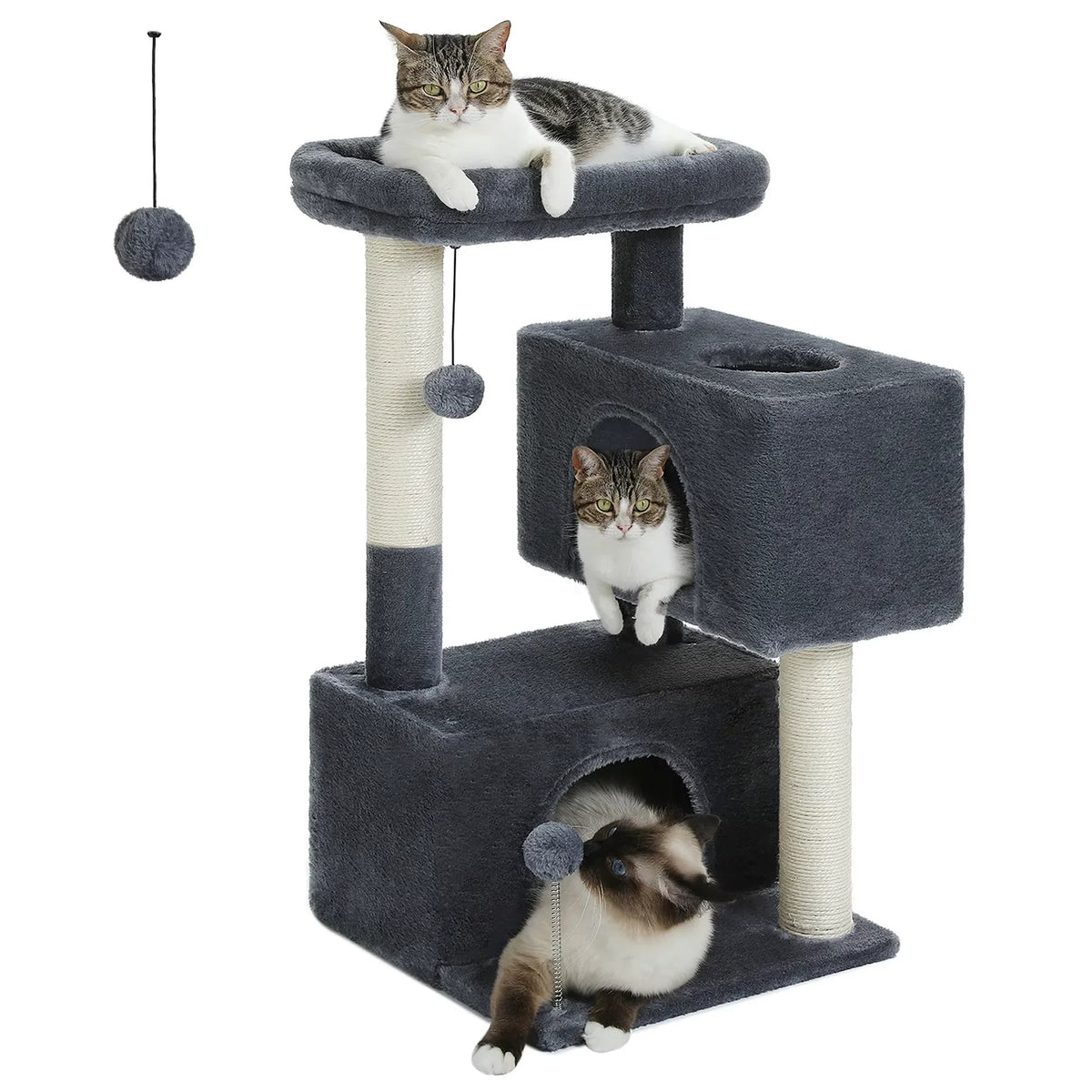 Large Indoor Cat Tree with 2 Condos